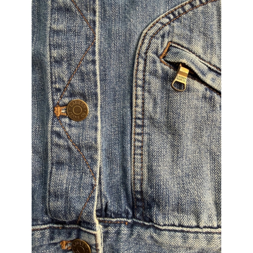 Lauren Jeans Co Ralph Lauren Denim 90's Y2K Trucker Jacket  Womens Size M - Picture 9 of 11